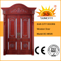 Royal Crown Exterior Wooden Entrance Wood Door (SC-W028)